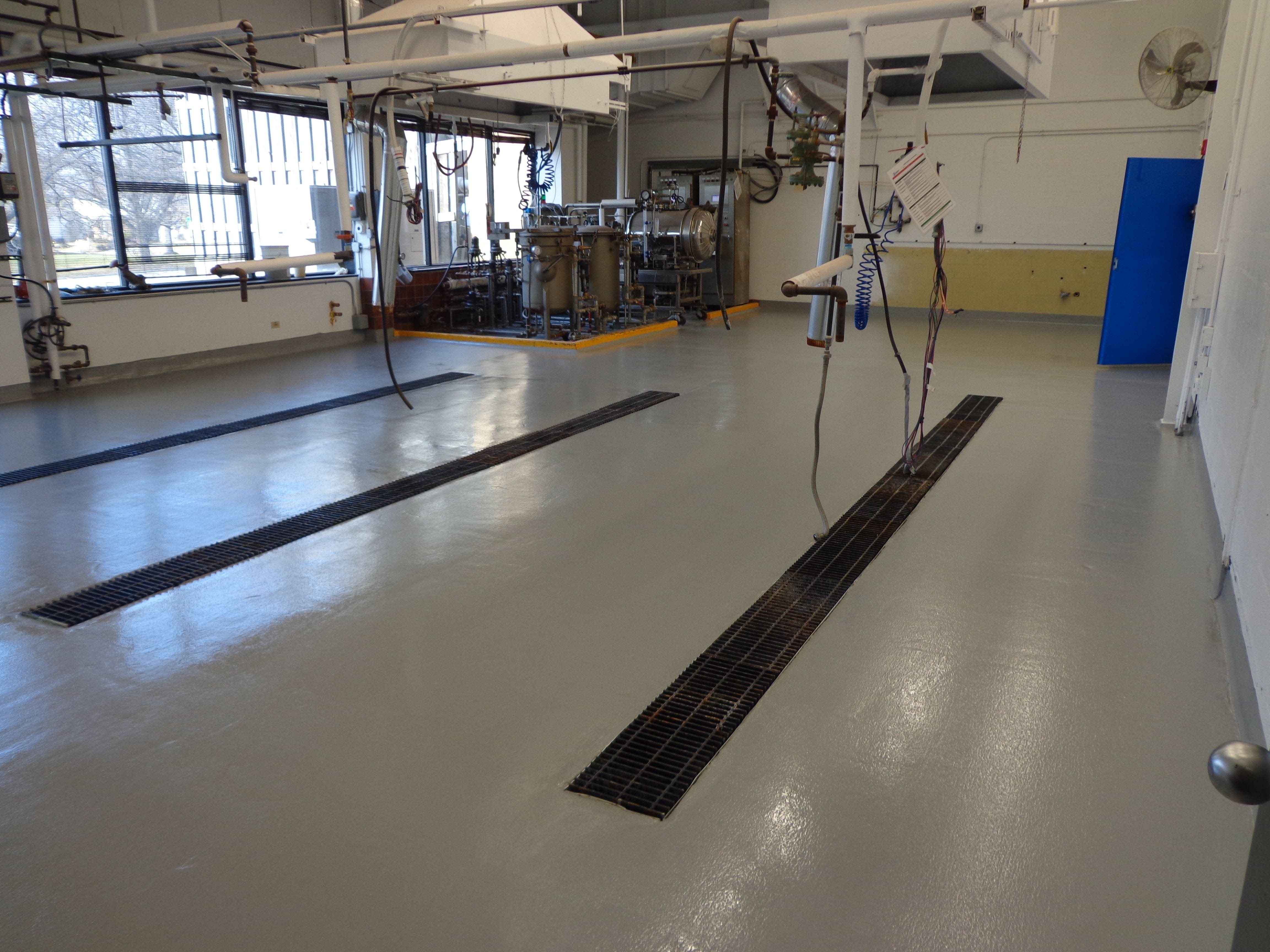 floor coating in a pharmaceutical lab